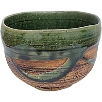 Aquanaut Mino Ware Matcha-Schale - Handgefertigt In Japan, Chawan Mit Mondkaninchen-Design, 9 Cm