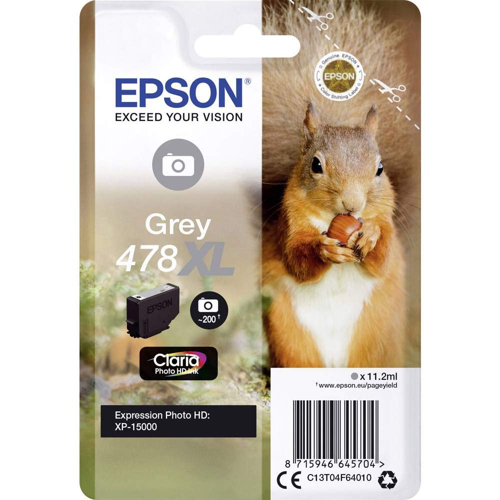 Epson 478XL Grey Photo HD Inkjet Cartridge C13T04F64010