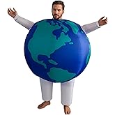 MatGui Adult Inflatable Globe Moon Costume- Halloween Cosplay Outfit for Parties, Funny Space Theme Dress-Up