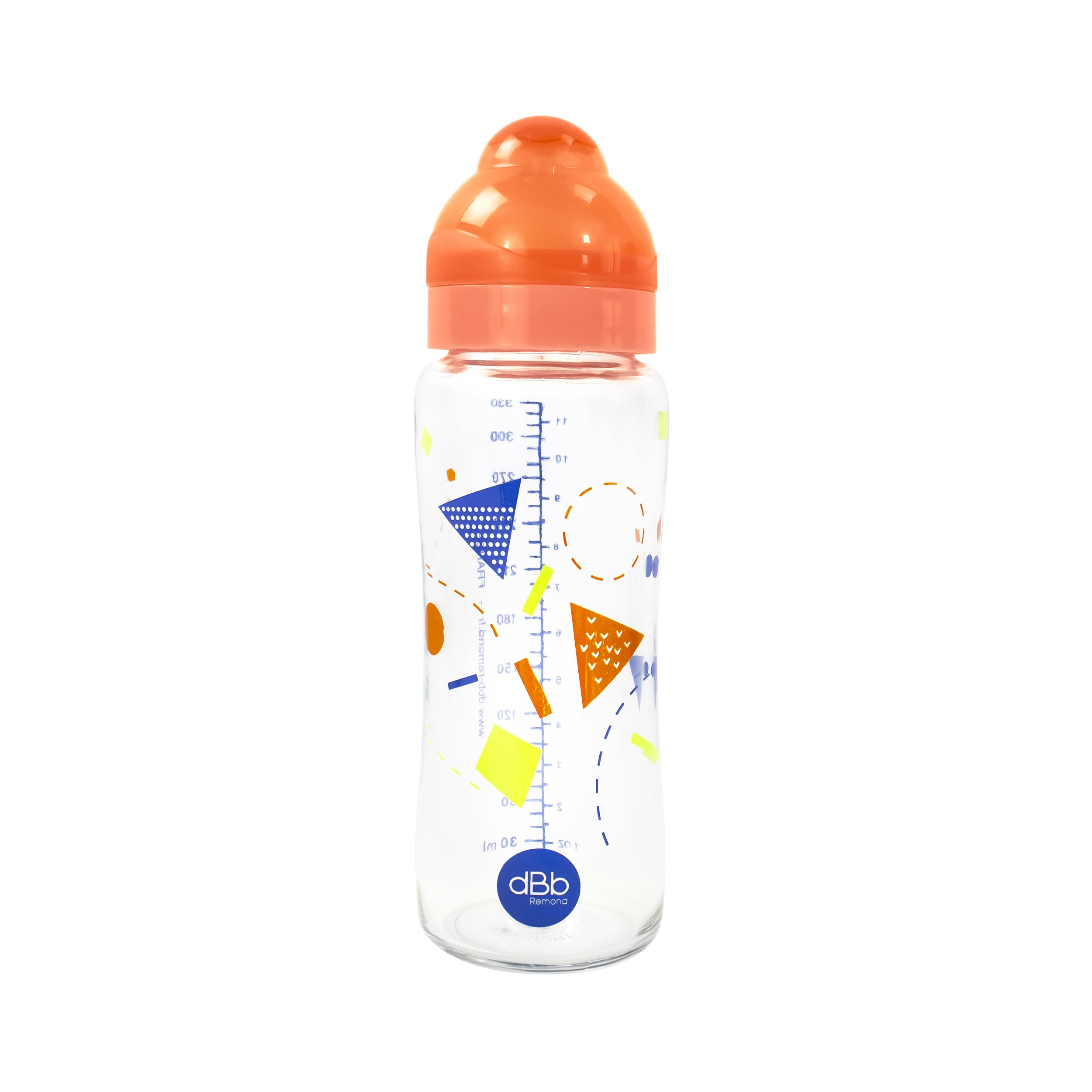 dBb Remond Geometry Bottle in Box, 11 oz, Translucent Orange