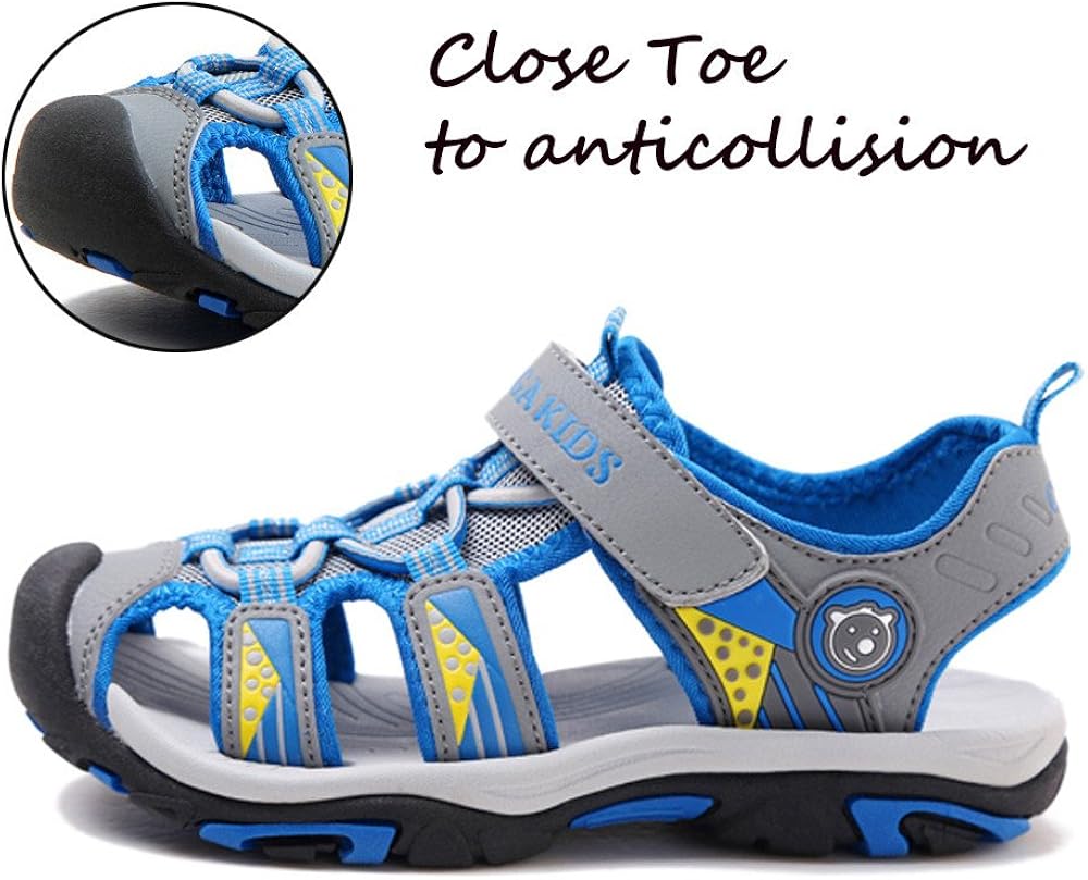  | JACKSHIBO Girls Boys Summer Beach Breathable Athletic Closed-Toe Sandals for Kids(Toddler/Little Kid/Big Kid) | Sandals