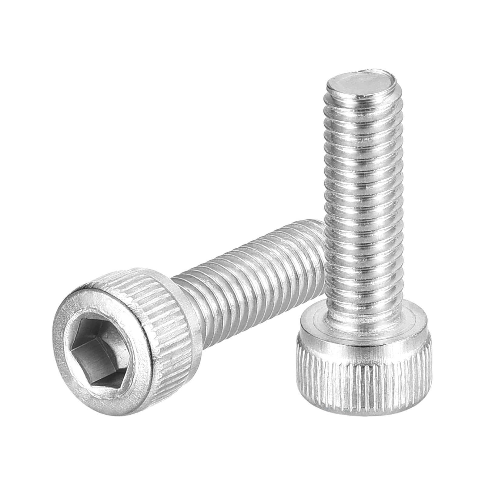 uxcell Hex Socket Bolts (M5-0.8x16), 304 Stainless Steel Hex Socket Drive Screw, Silver Tone, 50 Pcs