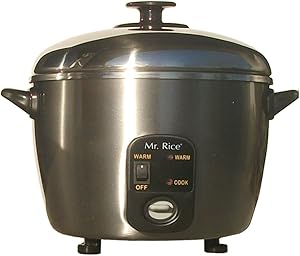 3 Cups Stainless Steel Cooker and Steamer with Stainless Steel Inner Pot
