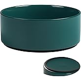 Kitwinney Large Dog Bowls, Non Slip Heavy Ceramic Dog Food and Water Bowl with Silicone Base, 8" Pet Feeding Bowl for Small, Medium, and Big Dogs (Green, 8 Inches)