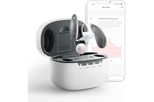 Ceretone Hearing Aids with Bluetooth & App Control, Self-Fitting Rechargeable Hearing Aid for Seniors with Functional Chargin