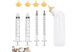 Gufastoe Pet Feeding Silicone Nipple with Bottle and Syringes for Puppy Dog Cat or Other Pets (Model 3)