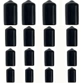 TUICARE 20Pcs Rubber Snooker Cue Tip Cover Rubber Pool Cue Tips Protector Billiards Cues Stick Protection Cap for Snooker Cue, Include 5pcs of 10mm/12mm/13mm/14mm