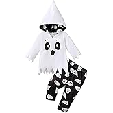 PadaGooder Baby Boy Girl Unisex Ghost Halloween Outfit - Infant's 1st Halloween Clothes