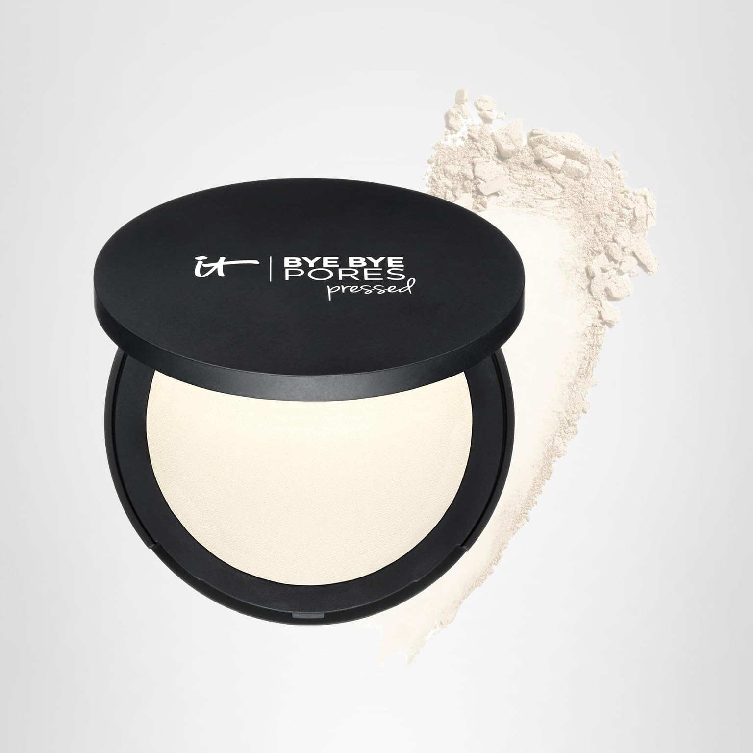 IT Cosmetics Bye Bye Pores Pressed Finishing Powder - Universal Shades - Contains Anti-Aging Peptides, Hydrolyzed Collagen & Antioxidants - 0.31 oz