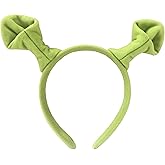 Sheliky Green Ears Headband Plush Monster Headbands Women Teens Halloween Dress Up Christmas Theme Party Costume Accessories