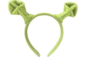 Sheliky Green Ears Headband Plush Monster Headbands Women Teens Halloween Dress Up Christmas Theme Party Costume Accessories
