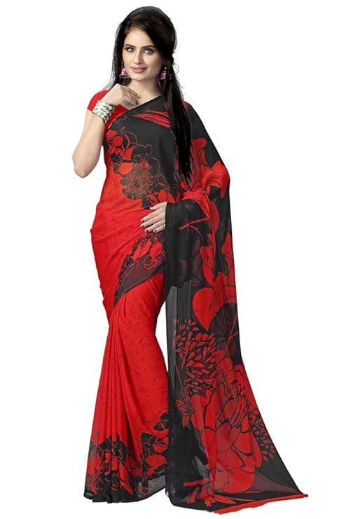 Chiffon Saree with Blouse Piece