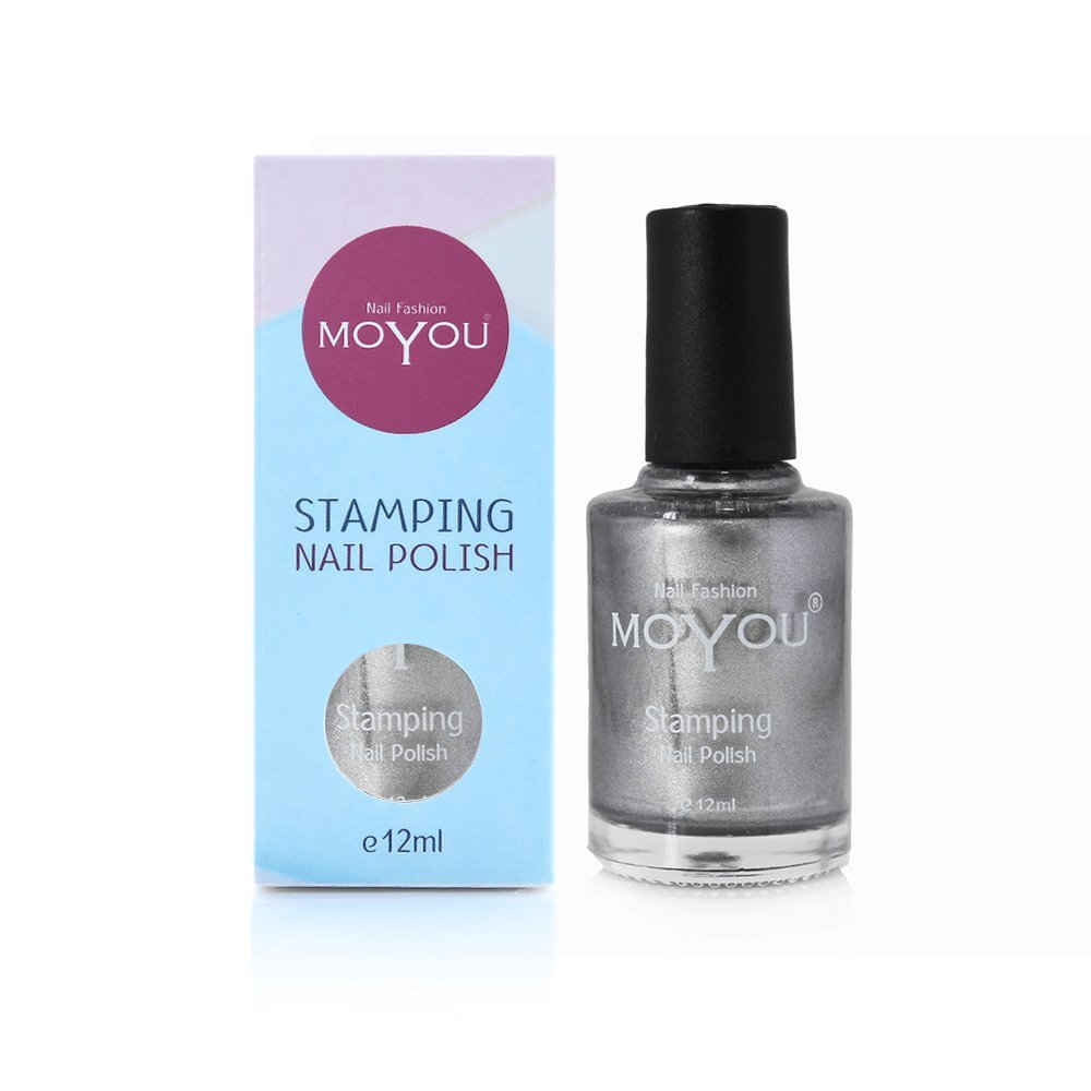 MoYou Nails Original Silver Colour Stamping Nail Polish Used to Create Beautiful Nail Art Designs
