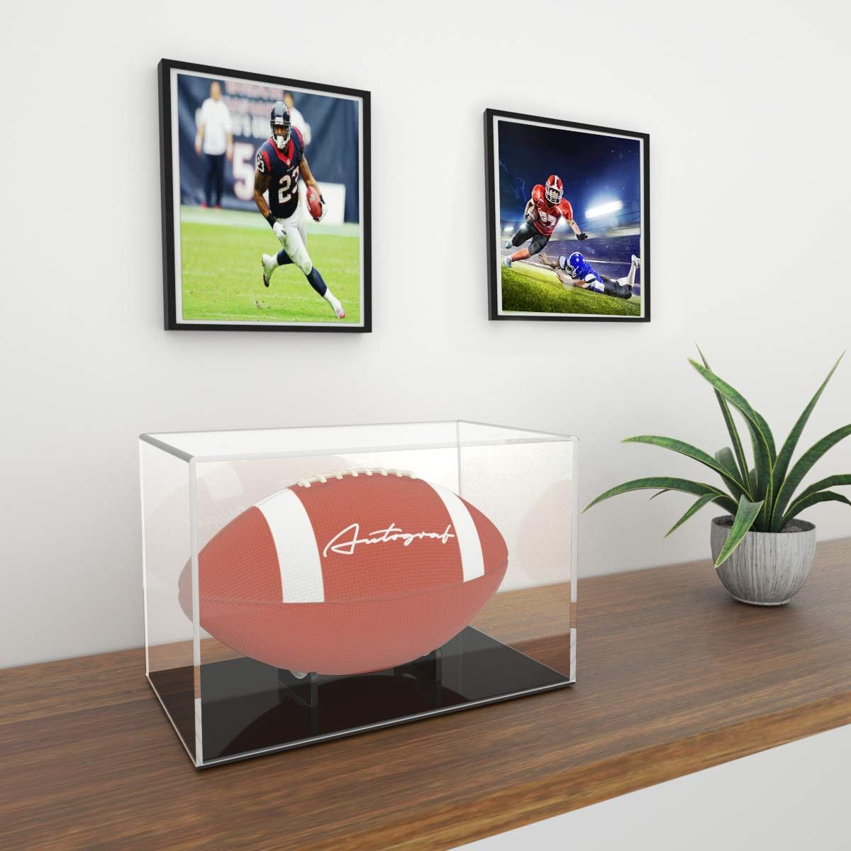 FEMELI Football Display Case Acrylic Box Holder for Full Size Football : Sports & Outdoors