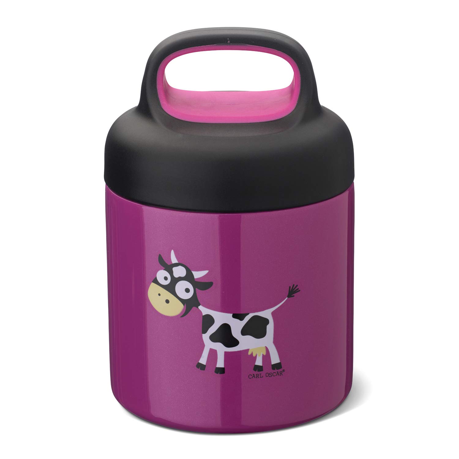 Carl Oscar Small Insulated Flask for Soup, Fruit Salad, Noodles etc. for Children Stainless Steel Double Walled Pink Diameter 8.6 x 13.5 cm, 0.3 L