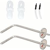 Static Pressure Probes Kit for HVAC,2xStatic Tubes with Magnet, 2xSilicone Soft tubes(5.91ft),2 Manometer Tube Adapter/Fitting 3/16inch to 5/16inch