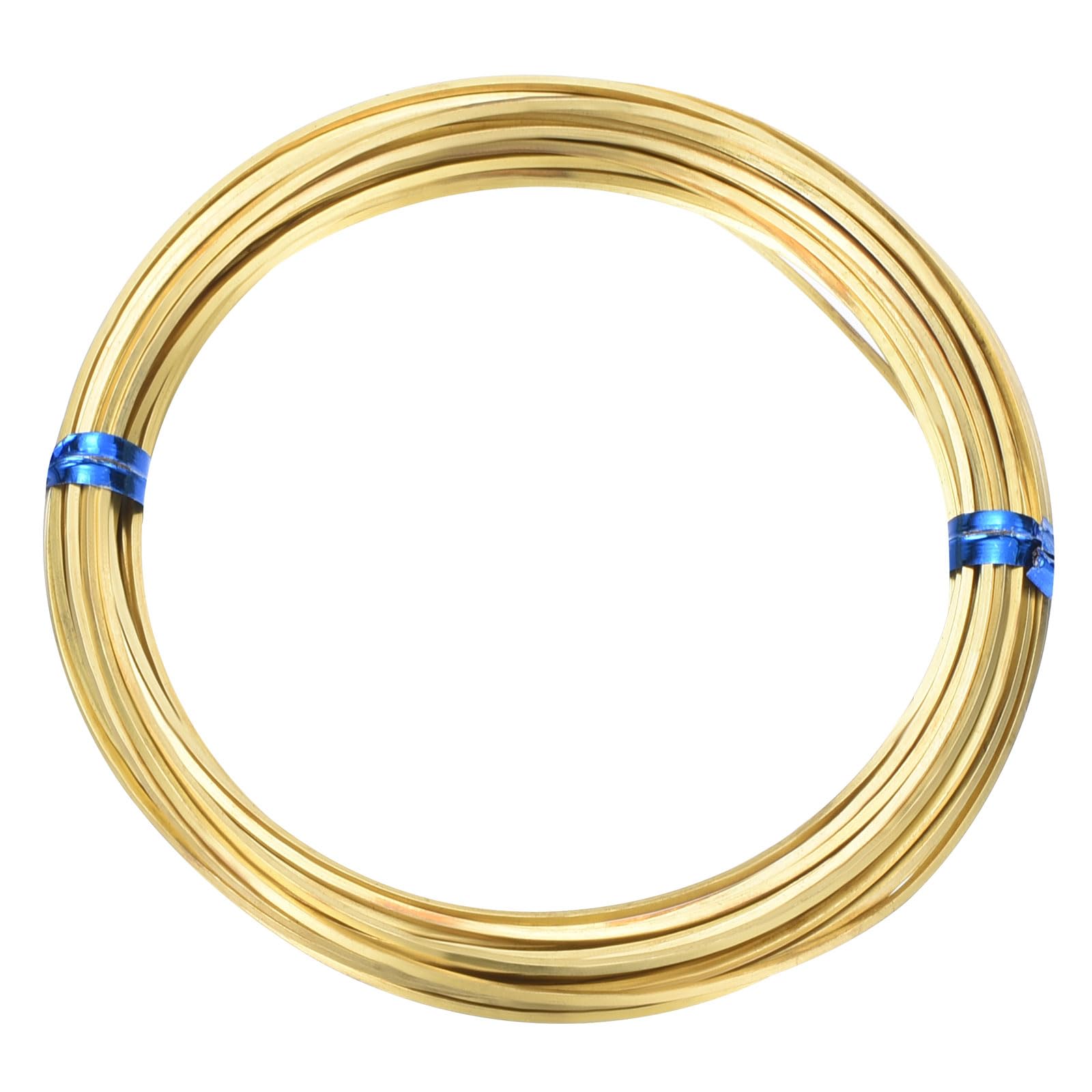 PATIKIL Soft Brass Wire, 1 Roll 20Ga/0.8x0.8mm 6m/19.69ft Bendable Square Craft Wire for Jewelry DIY Making Earring Beading Wrapping, Brass