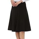 BGDK Premium Lycra Skirt – Thick, and Opaque Pleated Skirt with Stretch Waist Knee-Length & Midi-Length Options