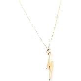 14k Gold Filled Lightning Bolt Necklace – Dainty Gold Charm Jewelry, Handmade