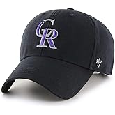 47 MLB Team Color Legend MVP Adjustable Hat, Adult One Size Fits All (Colorado Rockies Black)