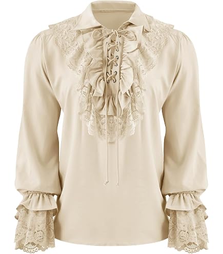 Satin Goth Shirt White XX-Large : Clothing, Shoes & Jewelry