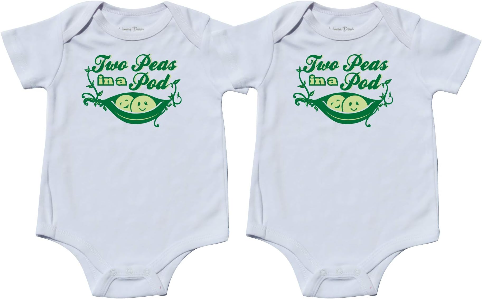 Unisex Twin Bodysuits, Includes 2 Bodysuits, Twin 1 Twin 2, Womb Mates