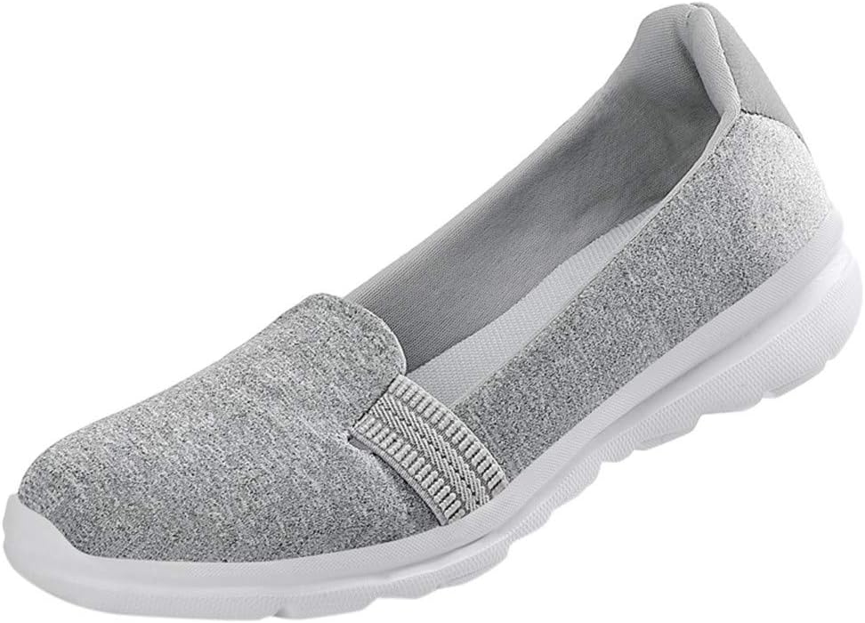 JESPER Women Sprot Loafers Soft Running Slip-Ons Shoes Fashion Solid Comfortable Shallow Mouth Shoes