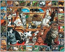 White Mountain Puzzles World of Cats - 1000 Piece Jigsaw Puzzle