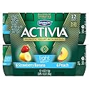 Dannon, Activia Light Strawberry, Peach and Banana, 4 oz 12 Count