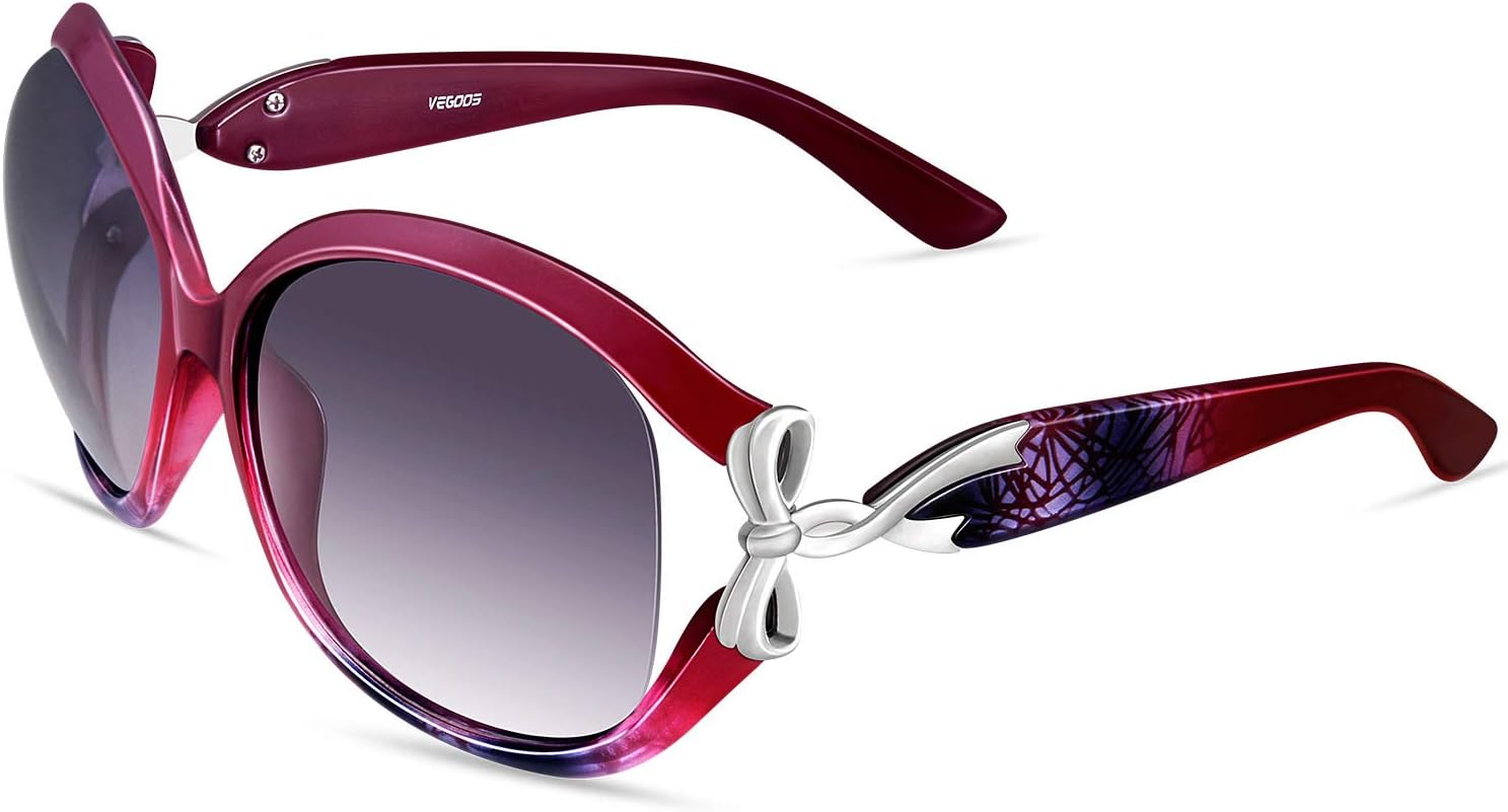 Ladies Designer Sunglasses Polarized 100% UV Protection Fashion Retro Oversized Shades for Women Small Faces