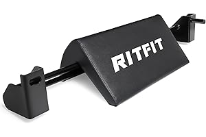 RitFit Multi-Function Power Rack Attachment, 2-in-1 Hip Thrust and Preacher Curl Attachment Power Cage, Squat Rack Attachments with Adjustable Preacher Curl Pad/Hip Thrust Pad for Home Gym