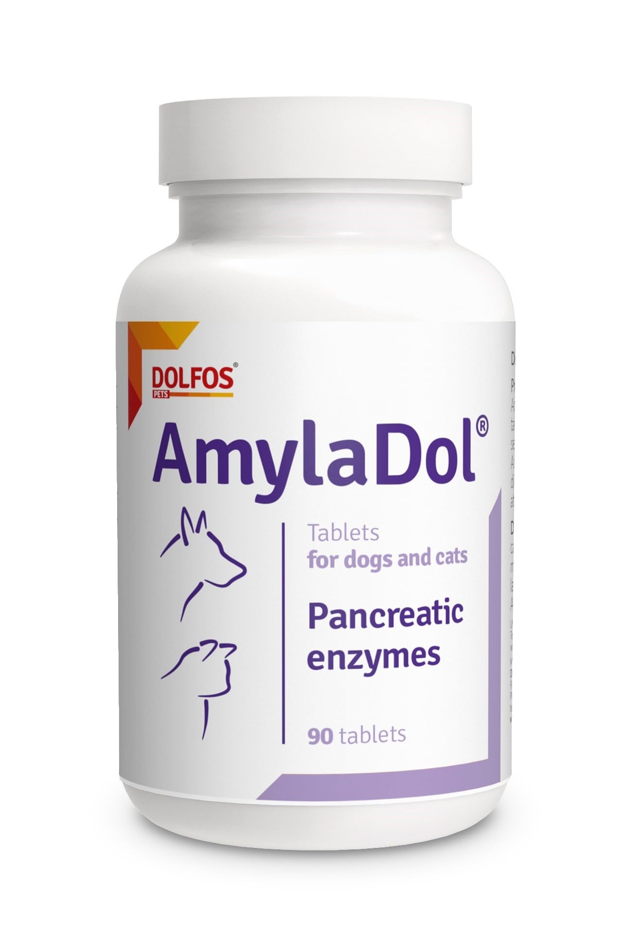 AmylaDol 90 tablets Pancreatic Digestive Enzymes Amylase Lipase Proteases for Cats and Dogs