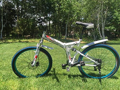 26" Folding Bicycle Shimano 21 speed Mountain Bicycle Disc Brakes WHITE