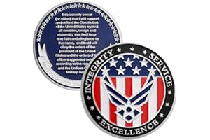 GLAMTUNE US Air Force for Airman's Gifts Oath of Enlistment Challenge Coin