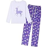 HONG HUI Women Pajamas Set Soft Christmas Pjs Holiday Loungewear Set Long Sleeve Top With Pants,S-3XL