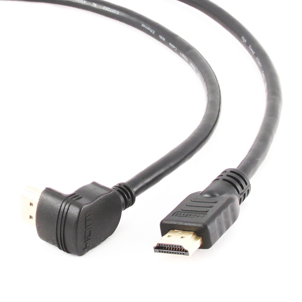 Gembird 1.8m 1.4 HDMI Cable with 90 Gold Plated Male to Straight Male Connector