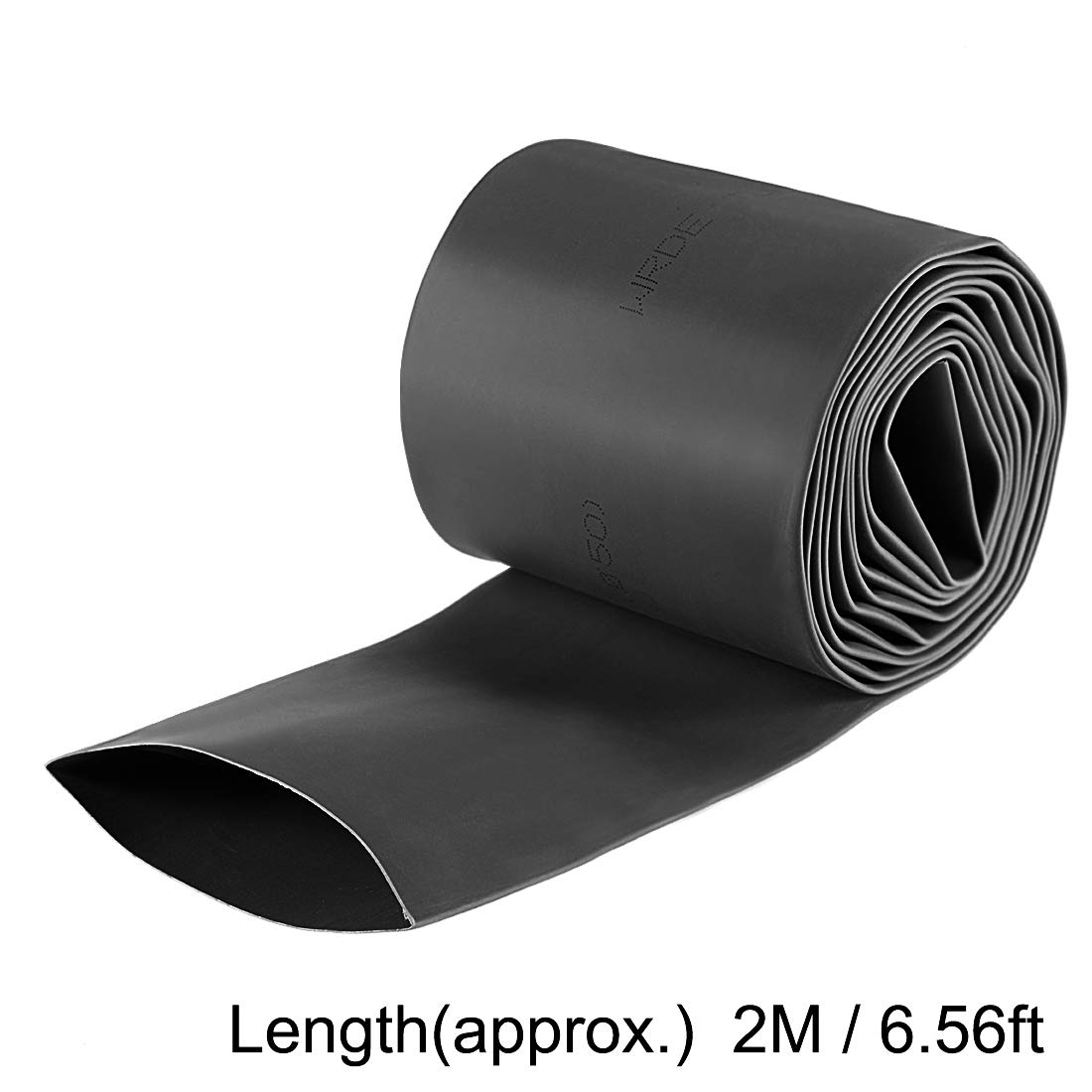 sourcing map Heat Shrink Tubing, 80mm Flat Width 2:1 rate Shrinkable Tube Cable Sleeve 2m - Black - Image 5