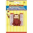 Unique Curious George Cake Topper with 6 Candles - Premium Quality - Perfect for Children's Birthday Parties