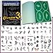 Master Airbrush Brand Airbrush Tattoo Stencils Set Book #3 Reuseable Tattoo Template Set, Book Contains 100 Unique Stencil Designs, All Patterns Come on High Quality Vinyl Sheets with a Self Adhesive Backing.