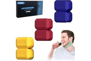CJing Jaw Exerciser for Men & Women – Silicone Jawline Exerciser Tablets – Powerful Jaw Trainer for Beginner, Intermediate & Advanced Users