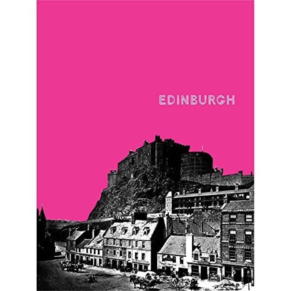 Wee Blue Coo Grassmarket Edinburgh Scotland Scottish Landmark Pink Canvas Art Print