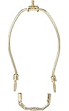B&P Lamp® 7 Inch Regular Weight Lamp Shade Harp Holder for Table and Floor Lamps, Brass Plated Steel Finish