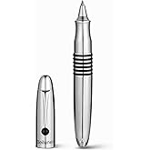 BEILUNER 320 Silver Chrome Rollerball-Luxury Pen with Bright Chrome Finish | EDC, Heavy, Stunning, Black Ink Refill, Best Gift Set for Men &amp; Women, Professional, Executive Office, Nice Classic Pens