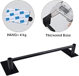 JS Towel Holder Self-Adhesive 40 cm Black Brushed Stainless Steel view 3