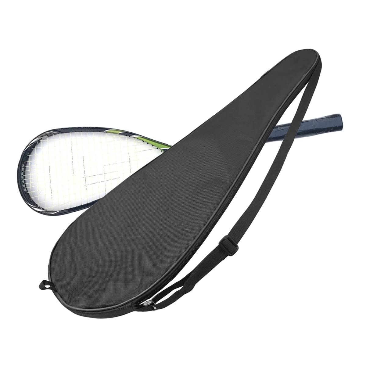 IBLUELOVER Single Badminton Racquet Cover Bag Padded Racket Carrying Bag Professional Racquetball Carry Case with Adjustable Shoulder Strap for Men Women for One Badminton Racket