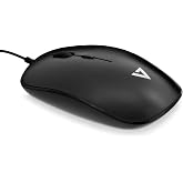 V7 USB 4-Button Black Wired Optical Mouse with adjustable dpi - MU200