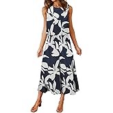 ROYLAMP Women's Summer 2 Piece Outfits Round Neck Crop Basic Top Cropped Wide Leg Pants Set Jumpsuits