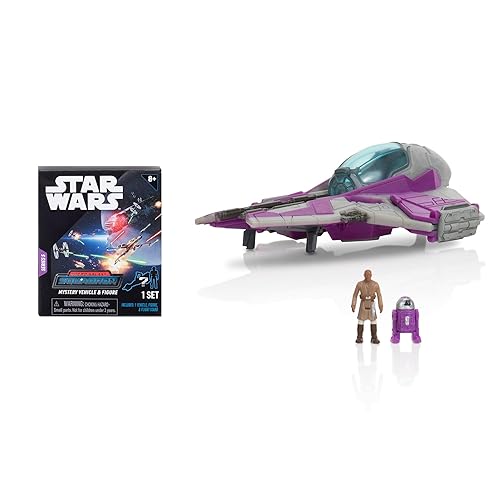 Star Wars Micro Galaxy Squadron Mace Windu’s Jedi Interceptor Mystery Bundle - 3-Inch Light Armor Class and Scout Class Vehicles with Accessories (Amazon Exclusive)