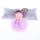 Sleeping Baby Doll Keychain HAND MADE Cute Key Ring