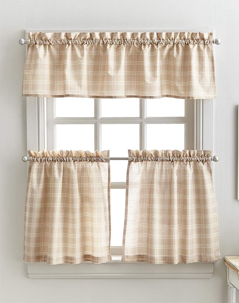 Best rustic 3 piece kitchen curtains
